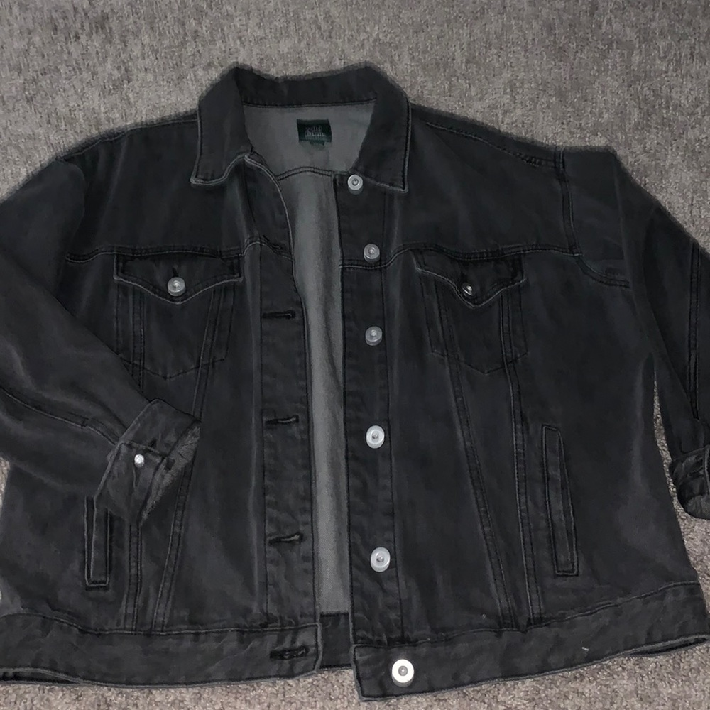 black jean jacket